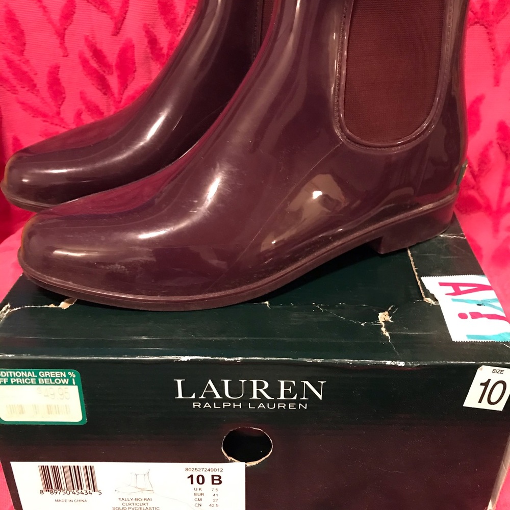Ralph Lauren rain boots. Size 10
